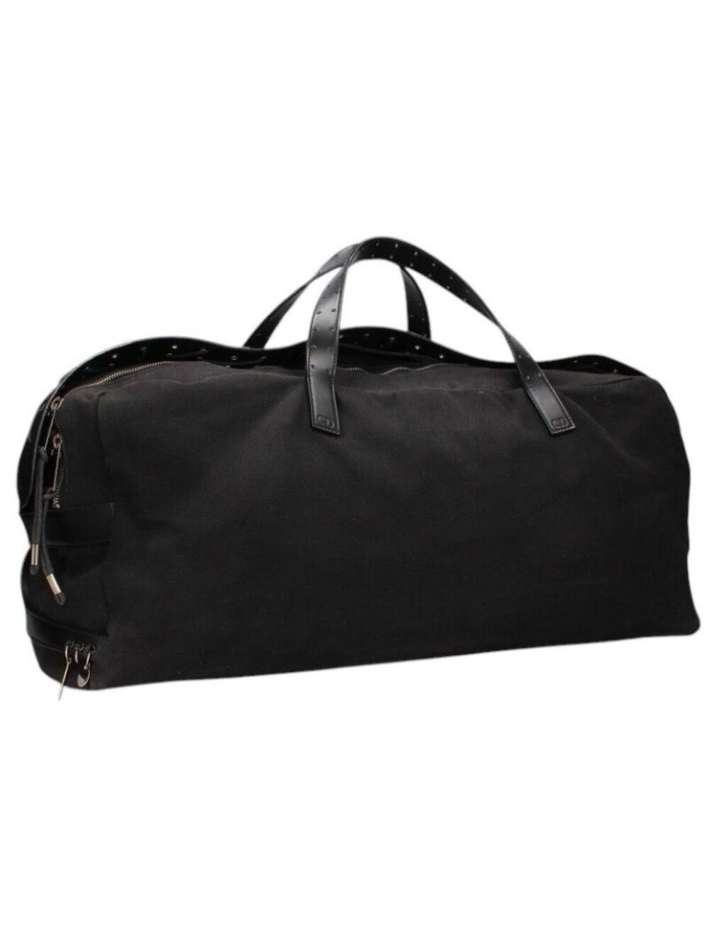 Dior Homme Luster Era Leather Trim Canvas Boston Bag